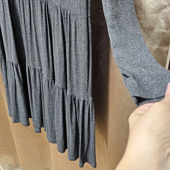 Grey Babydoll Dress Freestyle Flowy Relaxed Casual Pullover Baggy Women's Small - Picture 7 of 12
